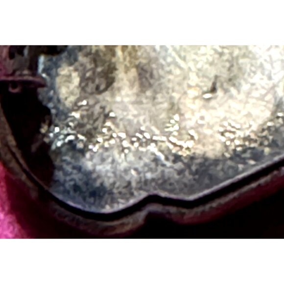 Patricia Von Musulin Vintage Clip-On Earrings Lignum Vitae Wood Sterling Silver - Picture 5 of 6